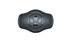 AirTag protective cover with a paw print design, universal fit for dog collars, designed to securely hold AirTags.