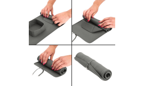 Collapsible Dog Travel Bowl - 1200ml Double Folding Food Mat