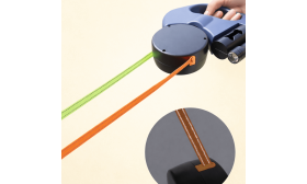 Tangle-Free Retractable Double Dog Leash with LED Light – 10ft Dual Lead for Two Dogs