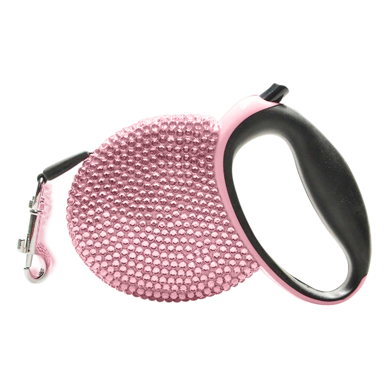 Luxury Rhinestone Retractable Dog Leash
