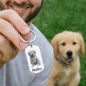 Personalised Dog Keyring with Engraved Pet Photo and Name